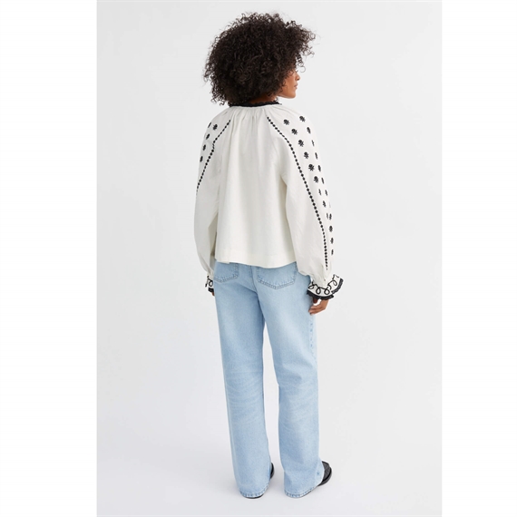 Skall Studio Ella Bluse, Silenced White/Black 